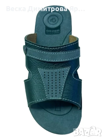 Отворени кожени мъжки чехли, снимка 4 - Мъжки чехли - 51216859