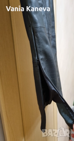  Кожена пола. Естествена кожа. Нова. Размер М, Л.Дължина 80 см. Два странични ципа ., снимка 6 - Поли - 47400403