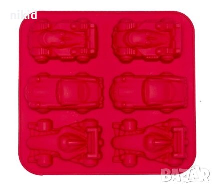 6 бр Голяма кола автомобил рали ретро силиконов молд калъп за гипс сапун шоколад 