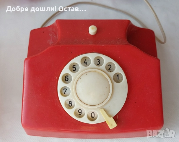 Телефони с шайба, руски стационарен  и Стар, детски, червен, телефон, играчка, комплект, Белоградчик, снимка 5 - Други - 51735798