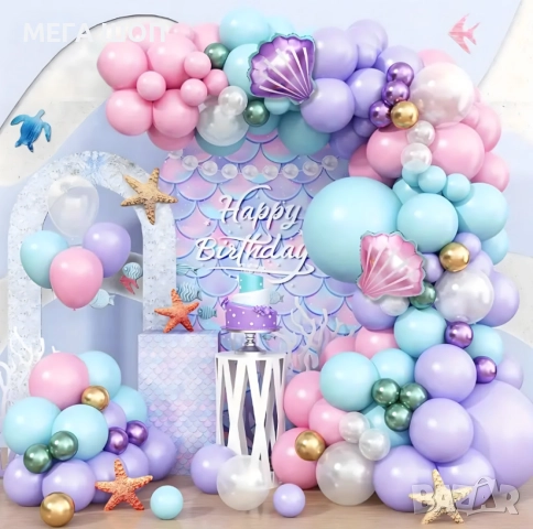 Комплект балони – 97 елемента за приказна декорация, снимка 7 - Декорация за дома - 52908027