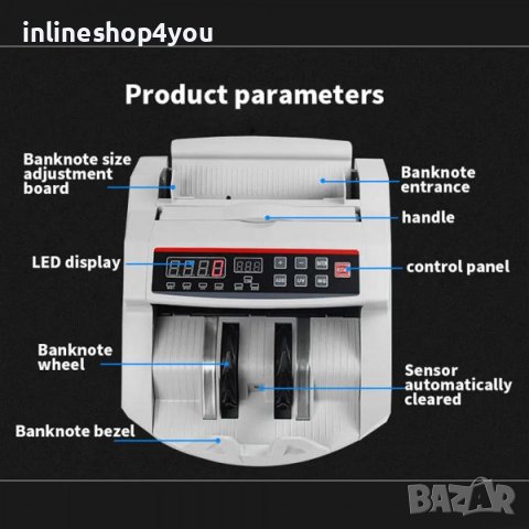 Първокласна банкнотоброячна машина BILL COUNTER 2108, снимка 3 - Други стоки за дома - 43128076