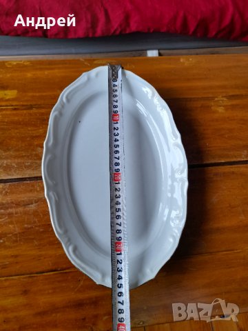 Стара порцеланова чиния,плато #7, снимка 7 - Антикварни и старинни предмети - 33096683