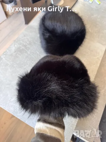 Шапка Еко Изкуствен косъм Пух размер 59- 60 см, снимка 2 - Шапки - 48855346