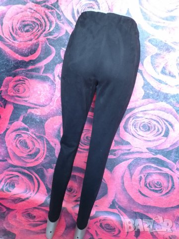 Черен ватиран панталон тип клин С/М , снимка 2 - Панталони - 38913452