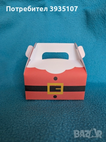 Кутийка за лакомства и подаръци Дядо Коледа, снимка 2 - Други - 52104337