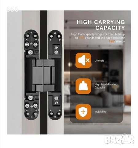Тежкотоварни скрити панти, снимка 6 - Други стоки за дома - 53250830