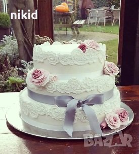 Маково цвете орнамент дантела силиконов молд форма фондан гипс шоколад, снимка 3 - Форми - 37534785