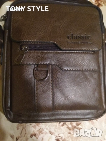 Classic Оригинал Нова Мъжка Кожена Чанта , снимка 11 - Чанти - 53435168