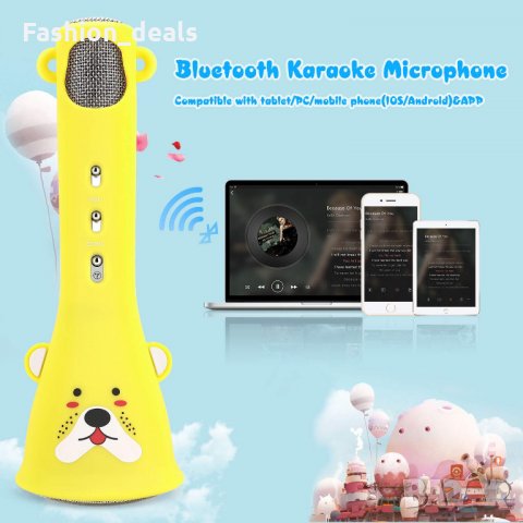 Нов безжичен караоке микрофон за деца Забавен плейър говорител забавен, снимка 5 - Образователни игри - 33681696