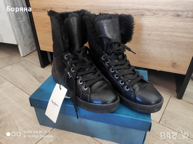 Pepe Jeans нови високи кецове 38 номер, снимка 5 - Кецове - 41419115