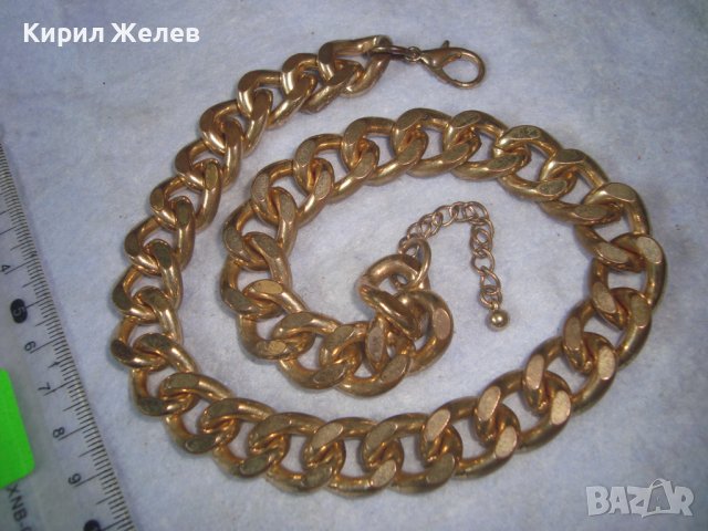 МАСИВЕН ДЕБЕЛО ПОЗЛАТЕН ЛАНЕЦ ВЕРИЖКА СИНДЖИР КЮСТЕК от НЕРЪЖ СТОМАНА ЗДРАВА КЛАСИЧЕСКА ПЛЕТКА 31400, снимка 16 - Колиета, медальони, синджири - 37995907