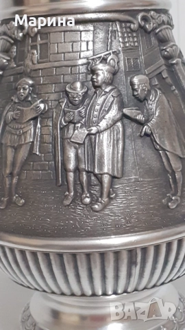 Комплект за вино и ракия от калай Antik*Vintage #92, снимка 9 - Антикварни и старинни предмети - 52405033