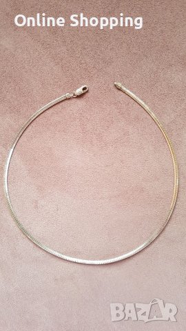 Сребърен ланец , снимка 2 - Колиета, медальони, синджири - 37854250
