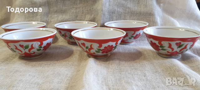 Порцеланови филджани-Самаркандский порцеланов завод- 6 броя, снимка 2 - Сервизи - 44911769