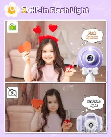 Нова Детска 1080P HD селфи камера, подарък за момичета 3-9 г. играчка, снимка 7 - Конструктори - 49265164