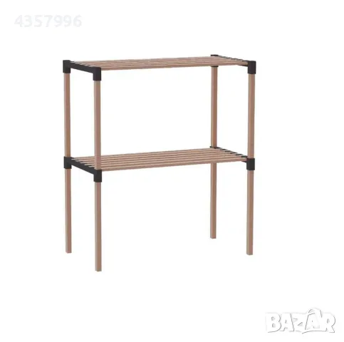 Етажерка за микровълнова, 2 нива, Кафяв, снимка 4 - Органайзери - 48876064