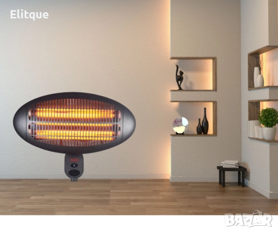 Кварцова печка, 2000W, инфрачервена, стенна, снимка 2 - Отоплителни печки - 52840614