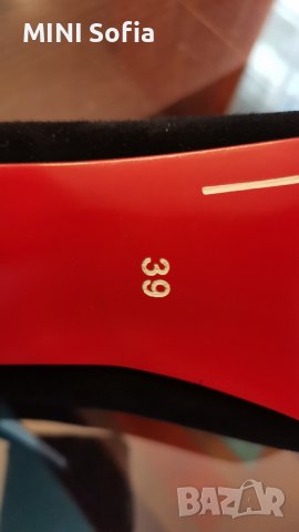 CafeNOIR / Официални италиански обувки на висок ток от естествен велур с червена подметка, снимка 10 - Дамски елегантни обувки - 36905485