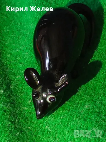 СТЪКЛЕНО МИШЛЕ ФИГУРКА за ДЕКОРАЦИЯ СТАТУЕТКА РЪЧНА АРТ ИЗРАБОТКА 18713, снимка 9 - Колекции - 37633732