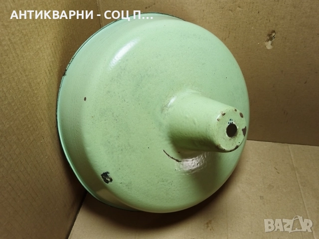 Стара Соц Емайлирана Индустриална Лампа. , снимка 4 - Антикварни и старинни предмети - 52506102