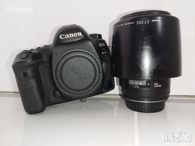 Canon EOS 5D Mark IV u обектив Canon EF 135mm f/2L, снимка 2 - Обективи и филтри - 52488900