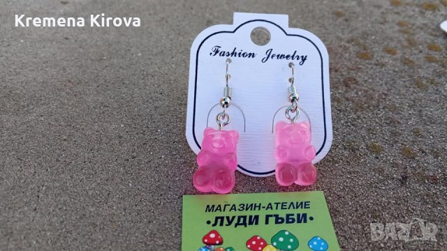 Оригинални обеци желираните мечета. 5 различни цвята, снимка 1