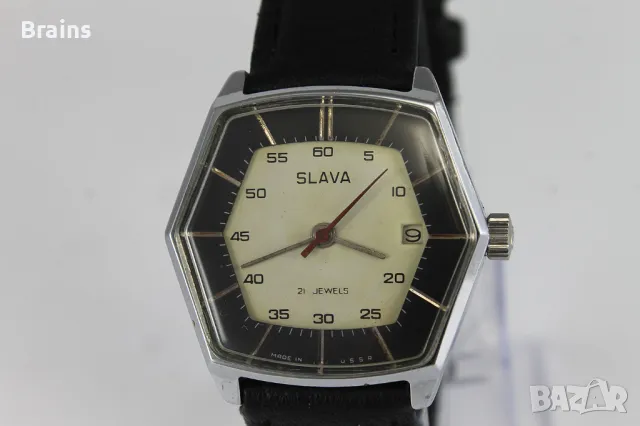 Колекционерски Руски Часовник СЛАВА Шестоъгълен, снимка 3 - Антикварни и старинни предмети - 48406244