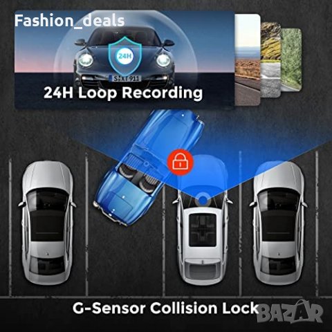 Нова компактна 2K камера за кола автомобил рекордер Dash Cam Видеорегистратор, снимка 6 - Друга електроника - 40124596