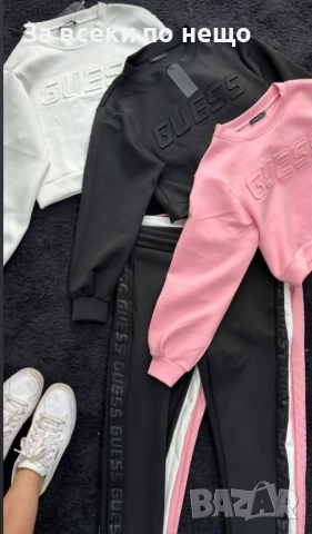 Guess Дамски Спортен Комплект🔝Дамски Спортен Екип Гес - Черен Или Розов Код A1040, снимка 5 - Спортни екипи - 52172716