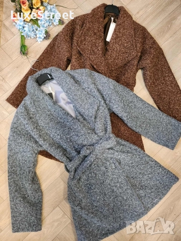 Дамски Палта - Сиво и Черно 🤍