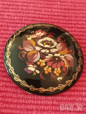 Дървена ръчно изработена и рисувана брожка, СССР. 