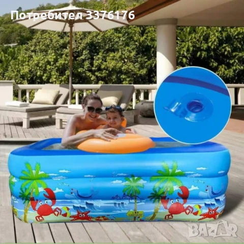 Голям удебелен басейн, снимка 4 - Басейни и аксесоари - 50993458