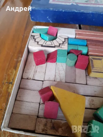 Стар детски дървен конструктор #3, снимка 5 - Други ценни предмети - 50080960