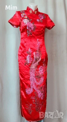 Xinxuan M Традиционна ,ориенталска,червена,бродирана рокля