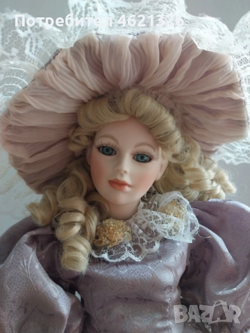 Винтидж колекционерска порцеланова кукла Андреа Alberon Collection нова висока, снимка 12 - Декорация за дома - 52043519