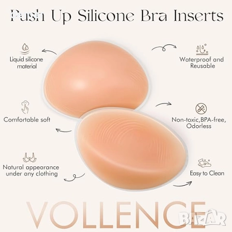 Силиконови вложки за сутиен Vollence, вложки за сутиен с повдигащ ефект, XXL, снимка 2 - Други - 52088353