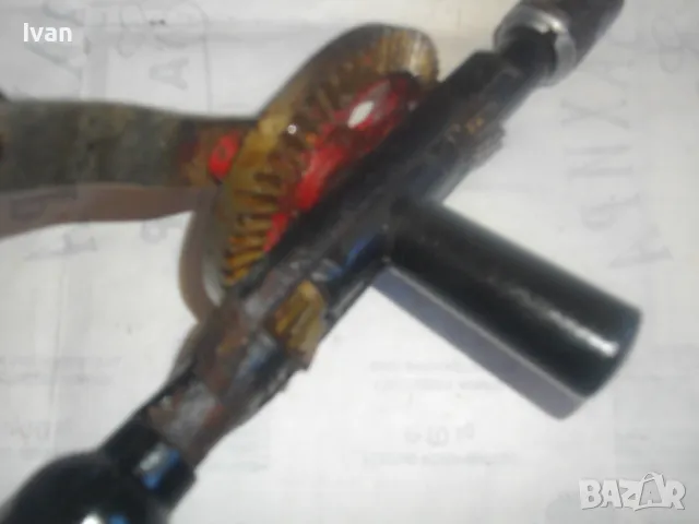 340мм РЕТРО РУСКА СОЦ СССР РЪЧНА ДРЕЛКА БОРМАШИНА МАТКАП ЗАХВАТ 1-10мм МАСИВНА ОТЛИЧНА, снимка 9 - Бормашини - 48307935