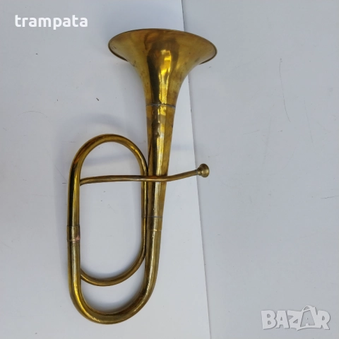 ТОП ОФЕРТА -30%  Стар немски духов музикален инструмент ,Трумбон, тромпет, тръба 