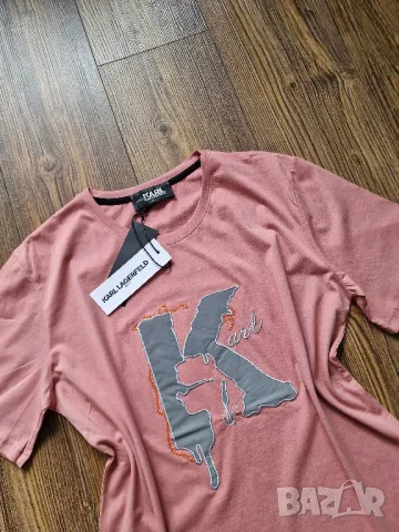 Страхотна дамска тениска KARL LAGERFELD  , нова с етикет, размер S / M ,L , XL, цена 35лв, снимка 3 - Тениски - 49488611