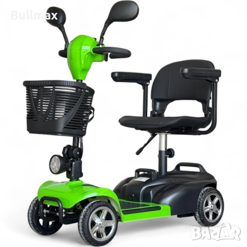 Електрическа четириколка BULLMAX N1, Електрическа спирачка, 350W, Сгъваема, Червена, снимка 9 - Инвалидни колички - 52570108