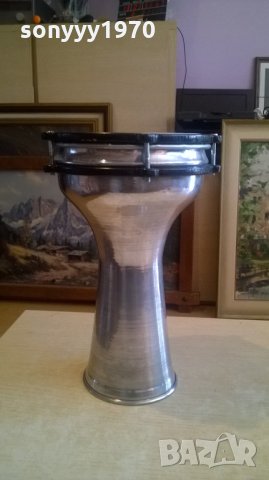 НОВА тарамбука с бяла ударна част-алуминиева-30х20см, снимка 2 - Ударни инструменти - 28121109