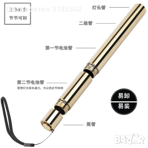 Мощен лазер със синя светлина, снимка 2 - Друга електроника - 51433439