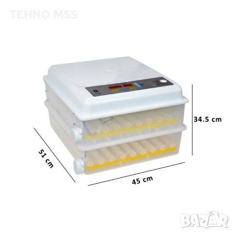 Автоматичен ролков инкубатор на 2 нива MS-120 кокоши яйца (12V/220V), снимка 9 - За птици - 43178707