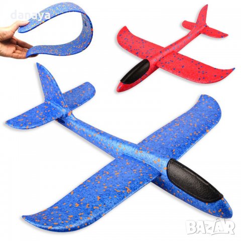 1080 Светещ самолет от стиропор въздушен самолет за хвърляне планер, снимка 2 - Влакчета, самолети, хеликоптери - 26218264