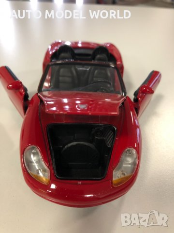 Метална колекционерска количка PORSCHE BOXTER 1996г.1:24 НОВА, снимка 4 - Колекции - 38786742