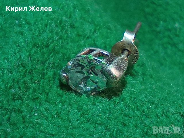 ПОСРЕБРЕНА ОБЕЦА от БЛАГОРОДНА СТОМАНА с БРИЛЯНТНО ФАСЕТИРАН ЦИРКОНИЙ и СРЕБРО 925 ЗАКОПЧАЛКА 37101