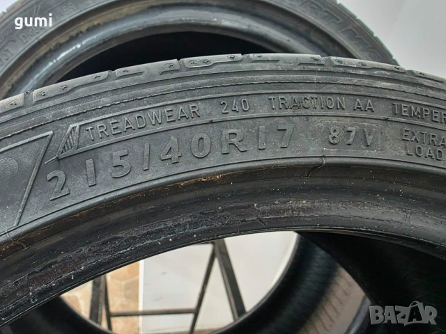 2бр летни гуми 215/40/17 DUNLOP L04799 , снимка 4 - Гуми и джанти - 53254160