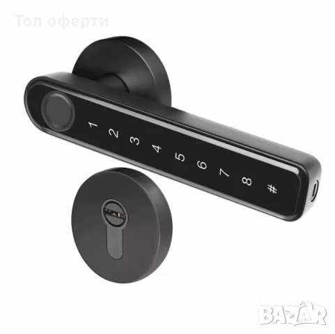 Секретна смарт брава Tuya, универсална, WiFi, 4xAAA захранване, Пръстов отпечатък, Парола, Ключ, снимка 6 - Ключове - 51176544