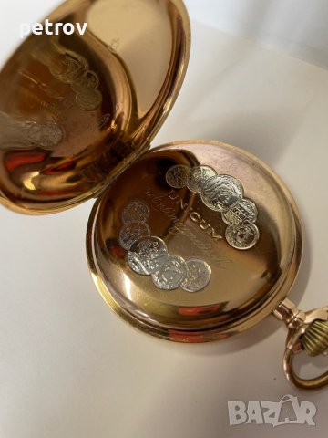 Златен 14к.Часовник Unikum Swiss made., снимка 8 - Джобни - 43213414